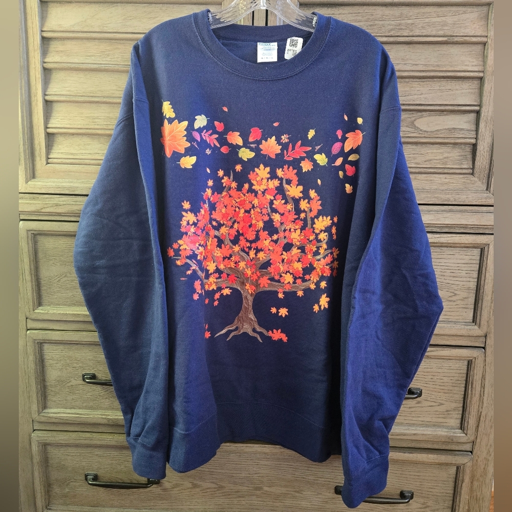 Port And Company Fall Tree Autumn Leaves Sweatshirt